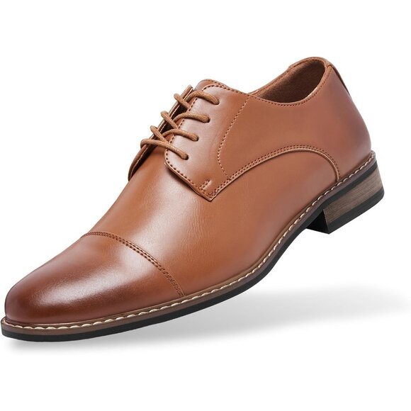 Men\'s Brown 1 Oxford Formal Dress Business Comfortable Classic Lace Up Shoes